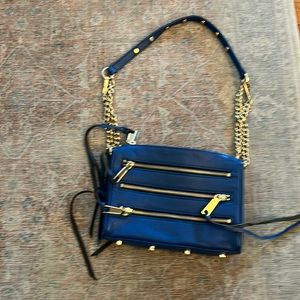 Rebecca Minkoff Panama Blue Leather Crossbody Bag